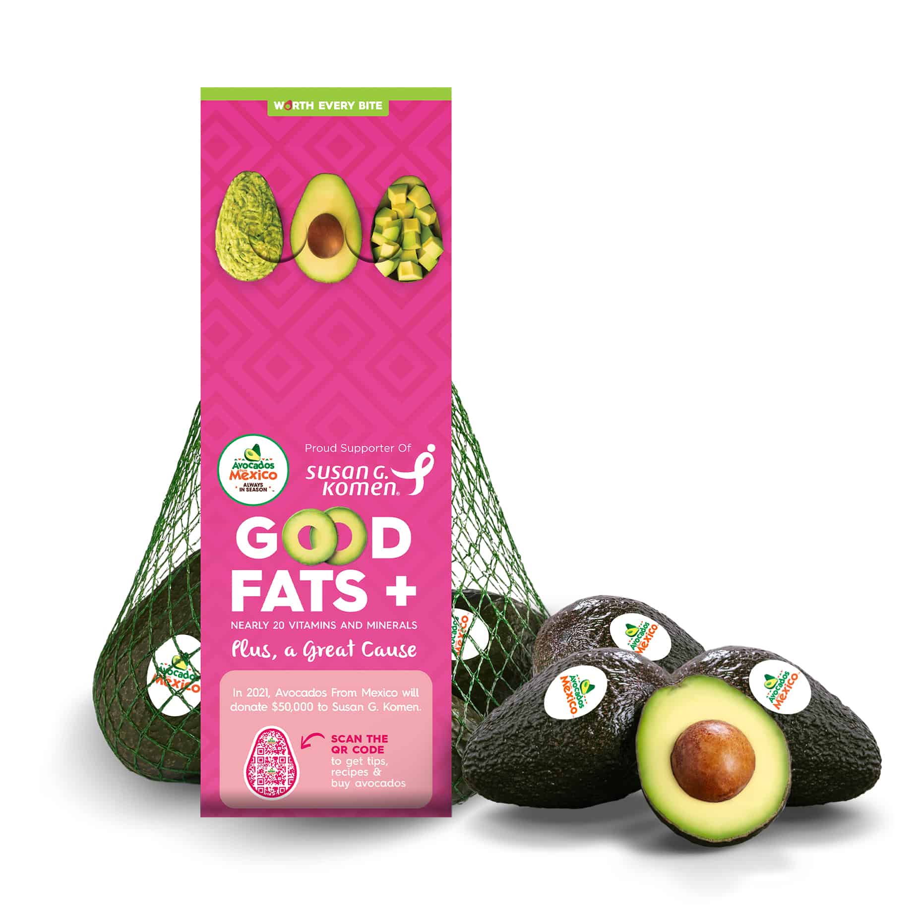 Bag of avocados