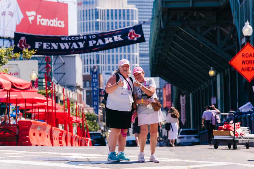 Fenway Park is a great photo op for 3-Day walkers along the Susan G. Komen Boston 3-Day route.