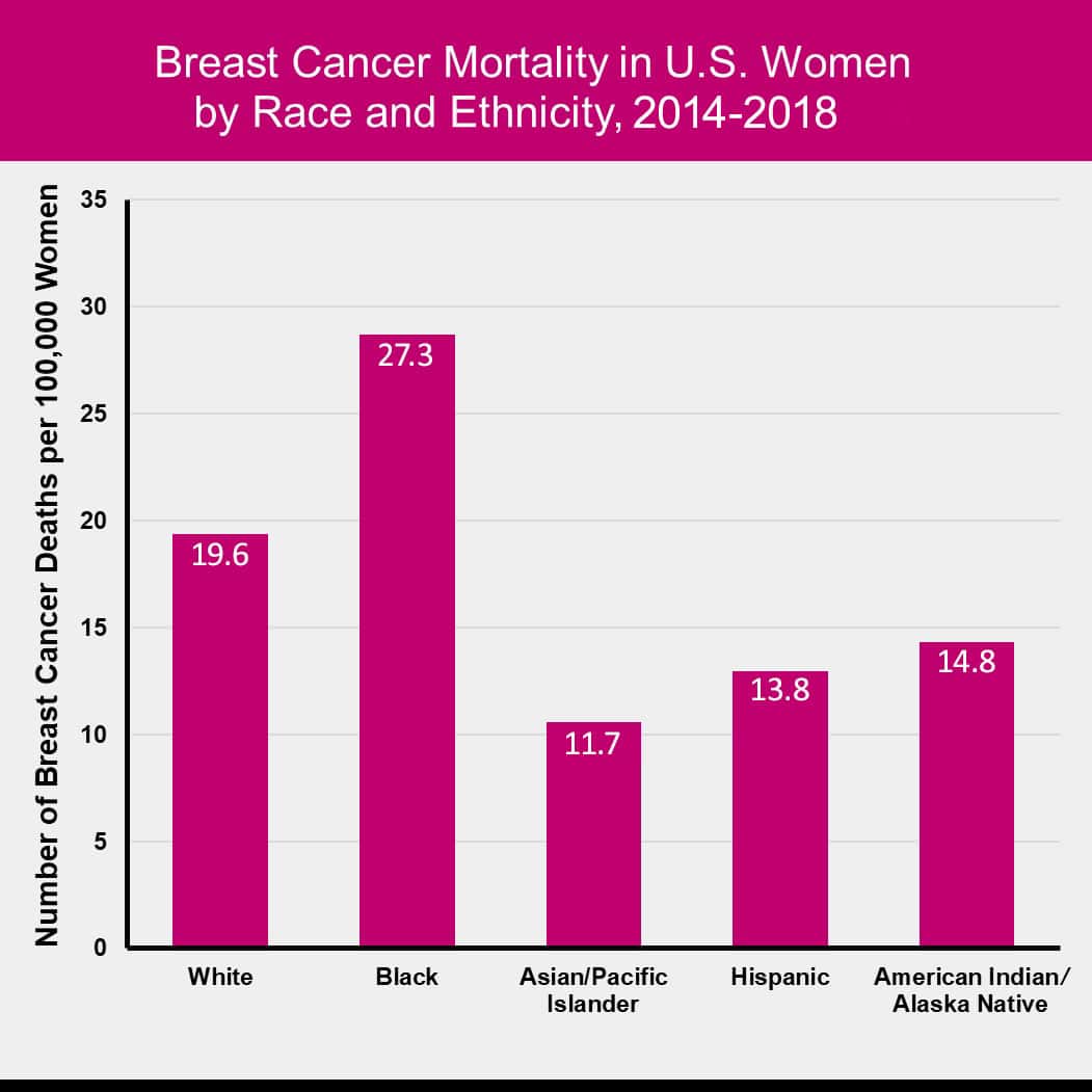 Figure 1.8 Female Breast Cancer Mortality by Race and Ethnicity