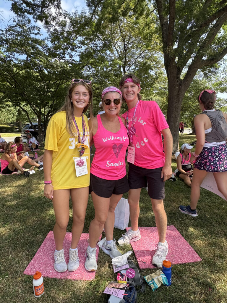 Sherly and her kids at the Komen 3-Day.