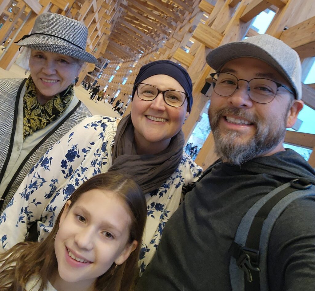 Irene H. and her family before she passed away after being diagnosed with breast cancer.