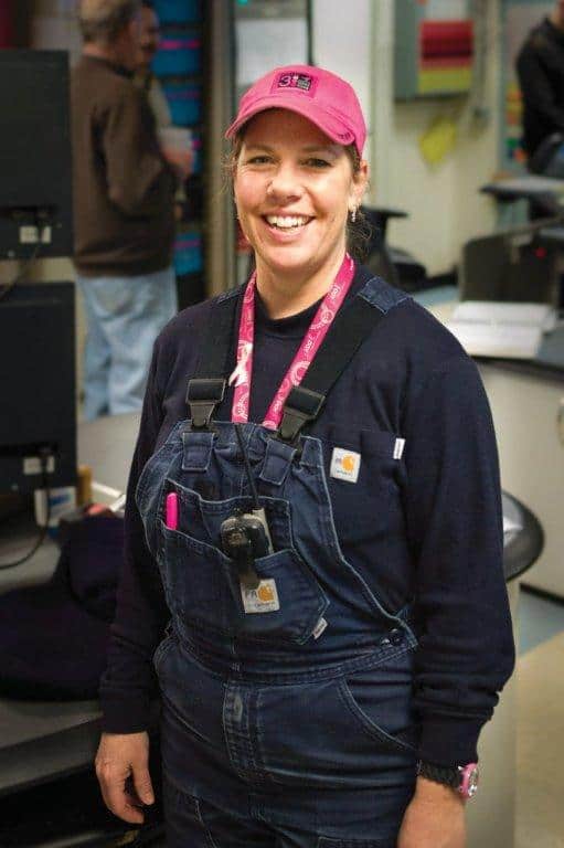 3-Day top fundraiser Loretta E. at her workplace in northern Alaska.