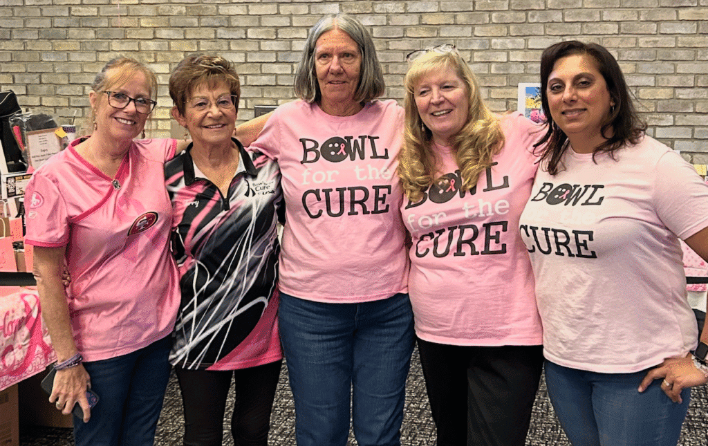 Teri and other Bowl for the Cure participants at a fundraiser for Komen.