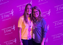 Sheryl M. and her daughter, Genevieve, at the Komen 3-Day.