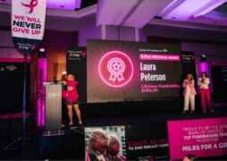 Laura P. was named Milestone Award winner at the 2026 Susan G. Komen Boston 3-Day in August.