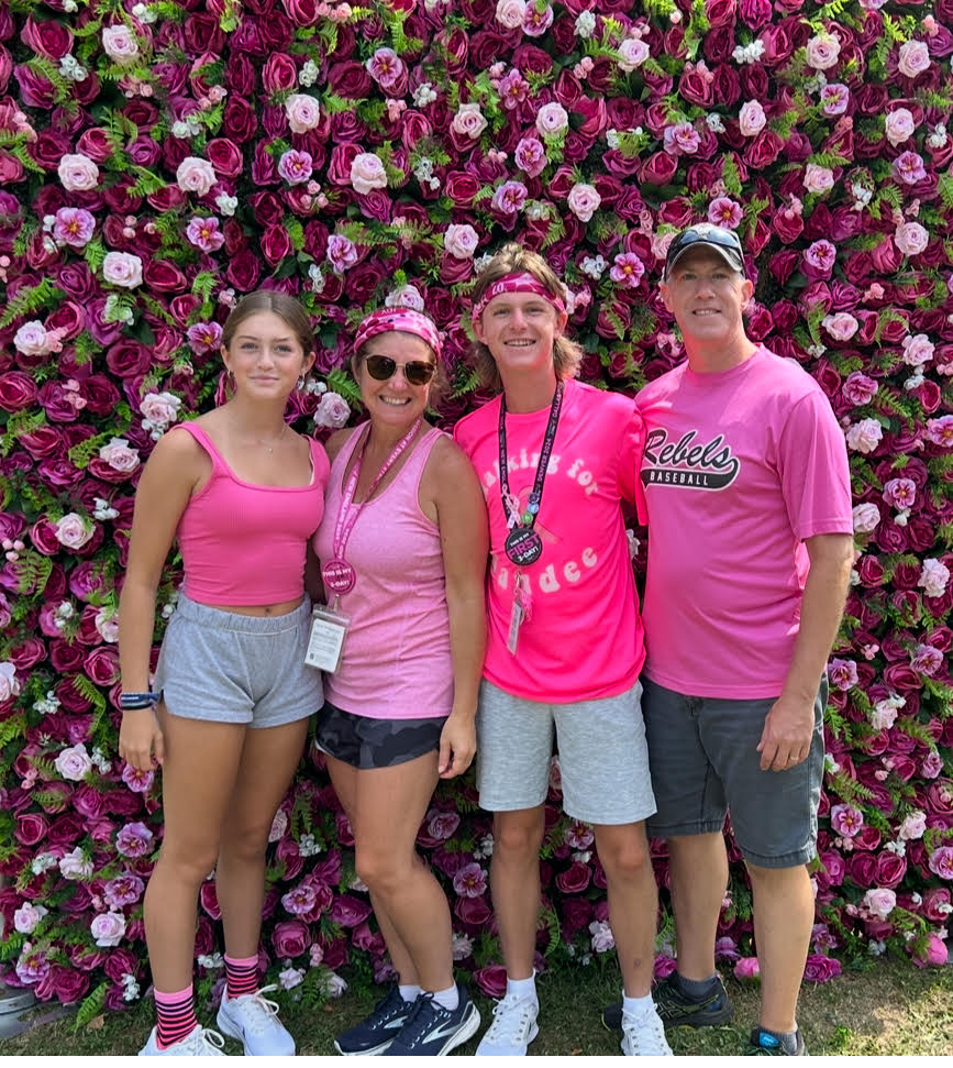 Sheryl and her family at the Komen 3-Day.