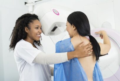 Patient Being Screened for Breast Cancer